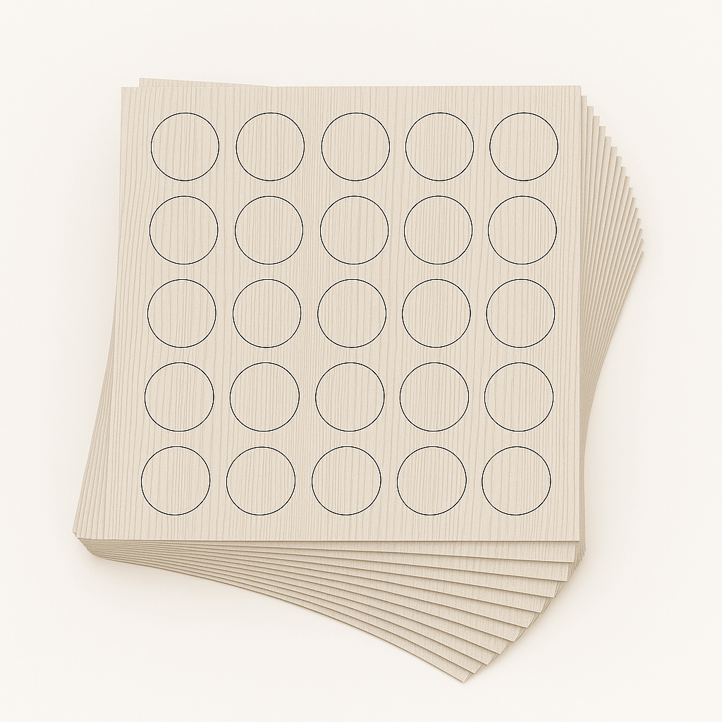 KwikCaps Self Adhesive Screw Cover Caps - White Avola H1474 ST22 - Bedrooms Plus