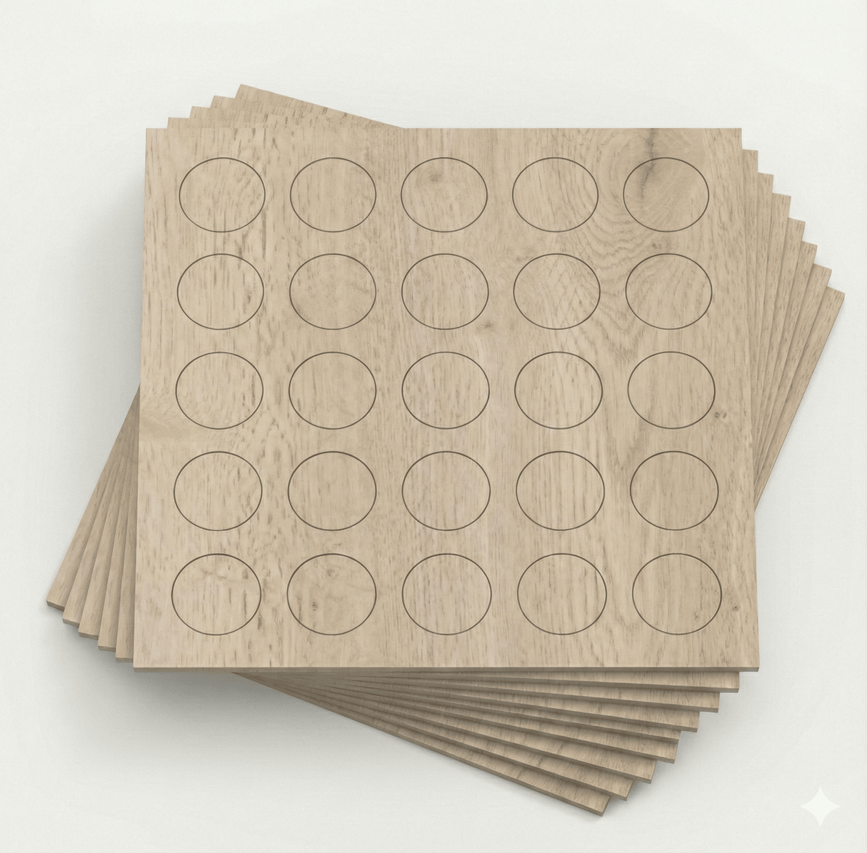 KwikCaps Self Adhesive Screw Cover Caps - White Halifax Oak / Finsa Caledonian Oak Sega 51S (148) Egger H1176 ST37 - Bedrooms Plus