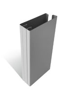 Shaker Sliding Door Wardrobe Kit White Glass 3-Door Mirror Light Grey Frame