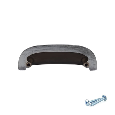 M4TEC 64mm Polished Chrome Cup Handle - High Shine Zinc Kitchen Cabinet & Drawer Pull (VG5 Series) - Bedrooms Plus