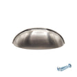 M4TEC 77mm Brushed Nickel Cup Handle - Modern Zinc Kitchen Cabinet & Drawer Pull (VG6 Series) - Bedrooms Plus