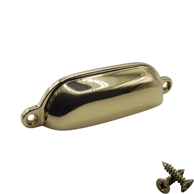 M4TEC 96mm Karat Gold Cup Handle - Luxury Zinc Cabinet Pull (VG4 Series) - Bedrooms Plus