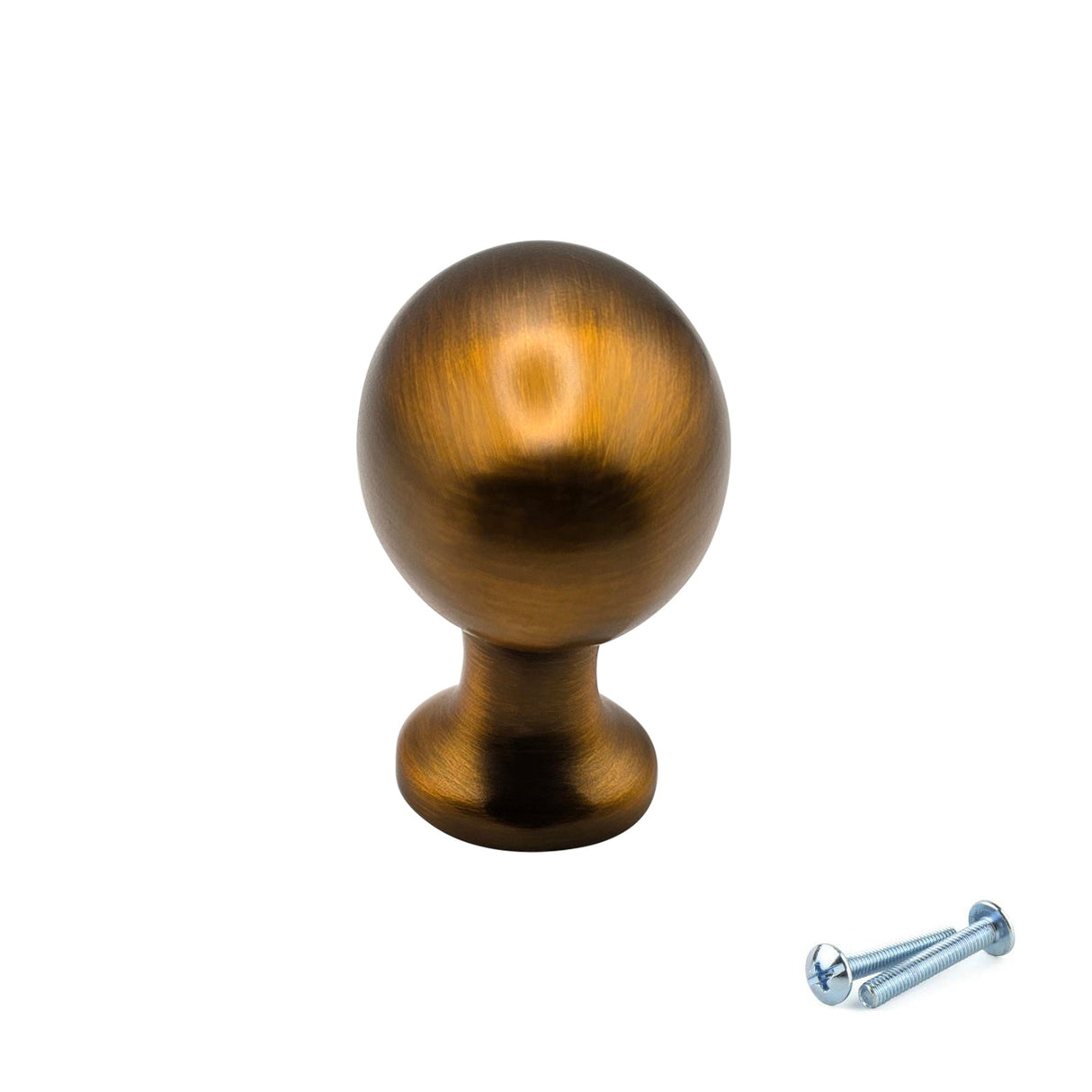 M4TEC Aged Brass Oval Knob Handle – VG8 Series (36mm Cabinet, Drawer & Cupboard Knob) - Bedrooms Plus