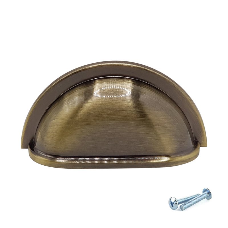 M4TEC Antique Brass Cup Handle: VD7 Series - Bedrooms Plus