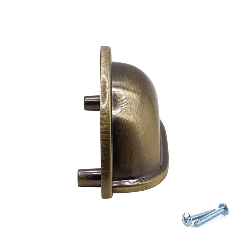 M4TEC Antique Brass Cup Handle: VD7 Series - Bedrooms Plus