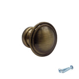 M4TEC Antique Brass Knob Handle Door, Drawer & Cupboard VE5 Series - Bedrooms Plus