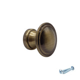 M4TEC Antique Brass Knob Handle Door, Drawer & Cupboard VE5 Series - Bedrooms Plus