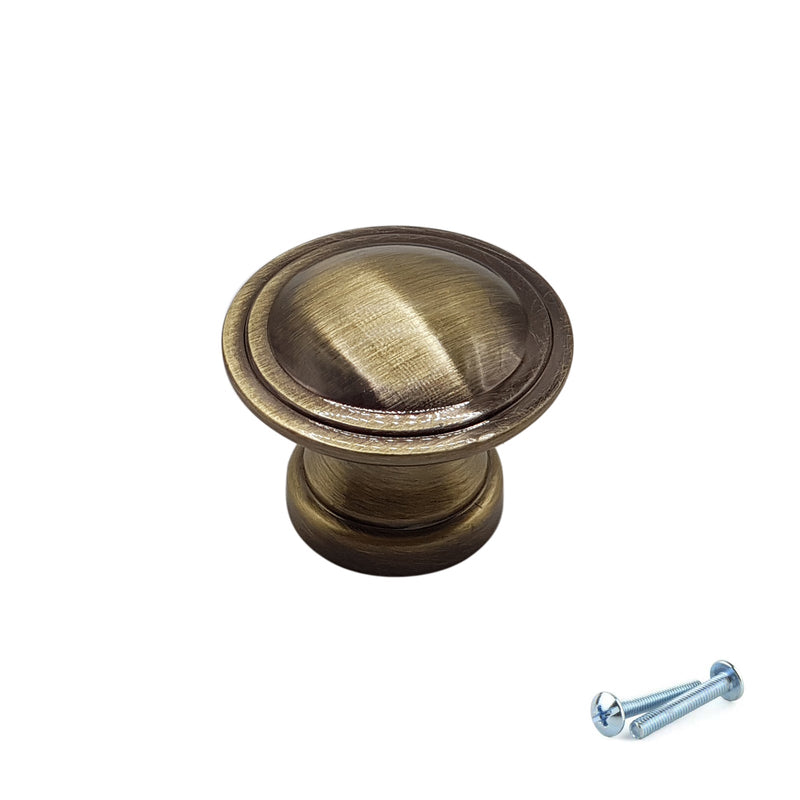 M4TEC Antique Brass Knob Handle: VE5 Series - Bedrooms Plus