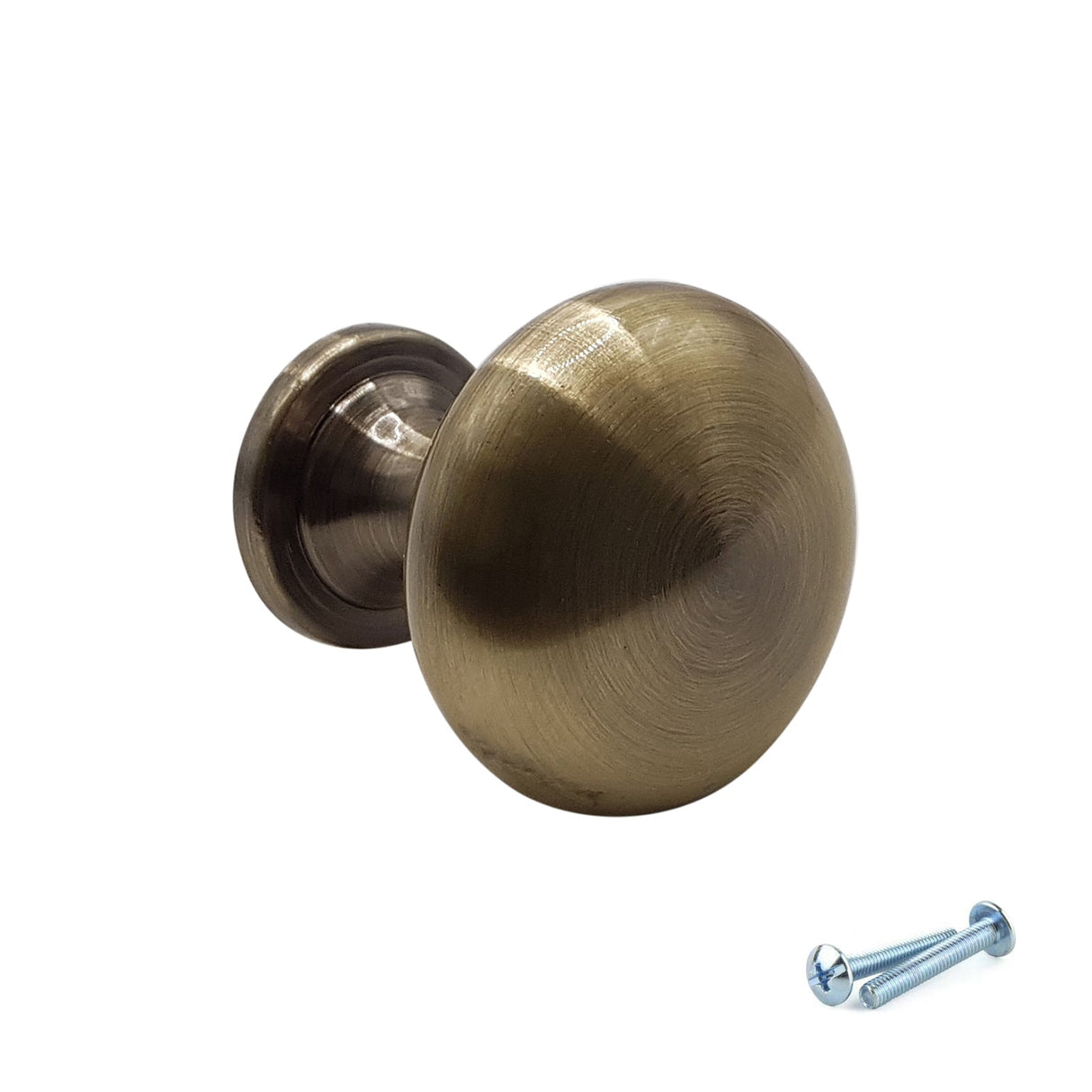 M4TEC Antique Brass Knob Handle – VH4 Series (29mm Cabinet, Drawer & Cupboard Knob) - Bedrooms Plus