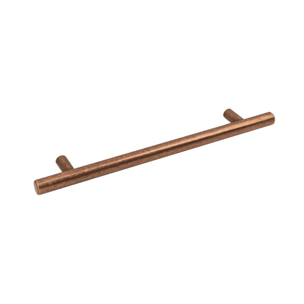 M4TEC Belmont T - Bar Handle – Antique Copper Cabinet, Cupboard & Drawer Handle (W5 Series) - Bedrooms Plus