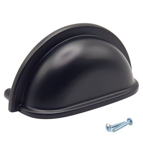 M4TEC Black Cup Handle Door, Drawer & Cupboard VD7 series - Bedrooms Plus