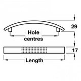 M4TEC Blairgowrie F4 Dimpled Bow Cupboard Door Handle – Curved Cabinet & Drawer Pull (96mm & 128mm Centres) - Bedrooms Plus
