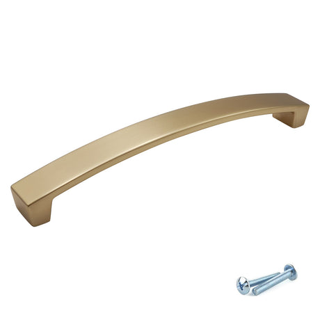 M4TEC Bow Pull Handle Brushed Brass VE9 - Bedrooms Plus