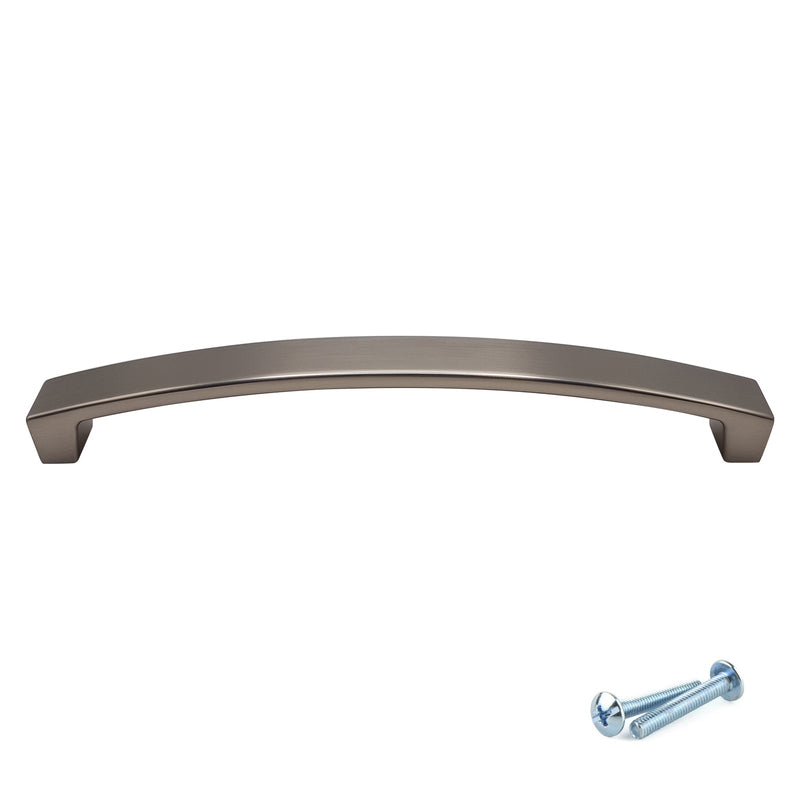 M4TEC Bow Pull Handle Matt Satin Nickel VE9 - Bedrooms Plus