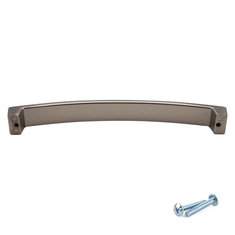 M4TEC Bow Pull Handle Matt Satin Nickel VE9 - Bedrooms Plus