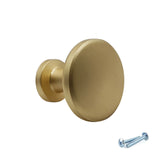 M4TEC Brushed Brass Cabinet Knob – 28mm Drawer & Cupboard Door Handle VF8 Series - Bedrooms Plus