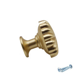 M4TEC Brushed Brass Fluted Knob Handle – VH3 Series (30mm Cabinet, Drawer & Cupboard Knob) - Bedrooms Plus