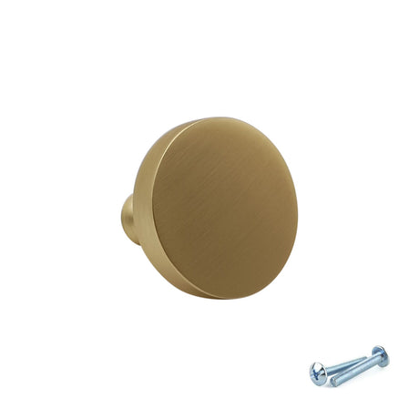 M4TEC Brushed Brass Knob Handle: VE3 series - Bedrooms Plus