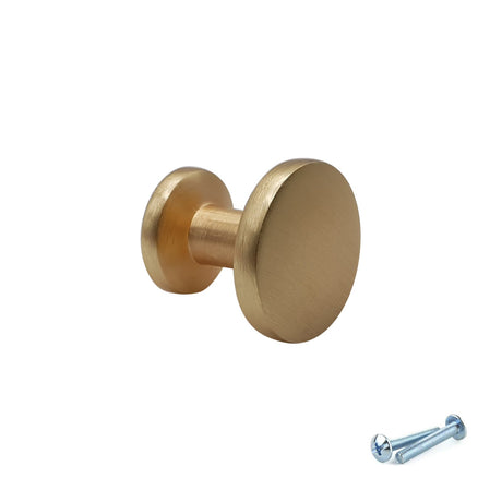 M4TEC Brushed Brass Knob Handle: VE4 series - Bedrooms Plus