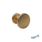 M4TEC Brushed Brass Knob Handle: VE4 series - Bedrooms Plus