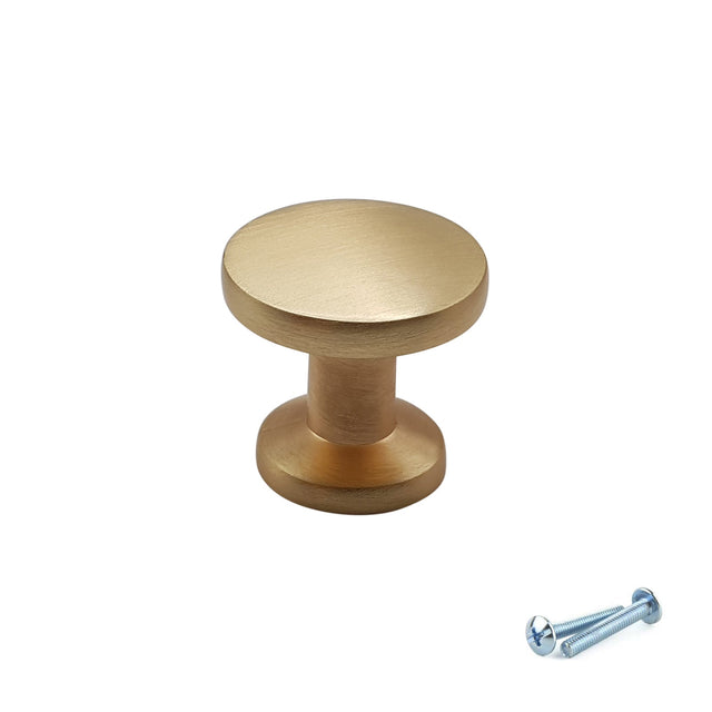 M4TEC Brushed Brass Knob Handle: VE4 series - Bedrooms Plus