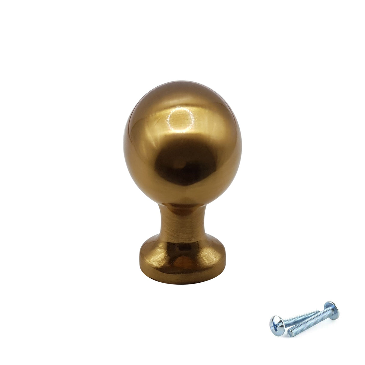 M4TEC Brushed Brass Oval Knob Handle – VG8 Series (36mm Cabinet, Drawer & Cupboard Knob) PACK OF 10 - Bedrooms Plus