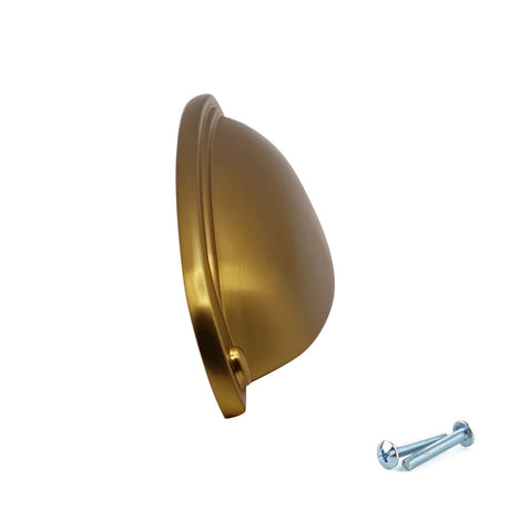 M4TEC Brushed Brass Thin Cup Handle Door, Drawer & Cupboard VD8 series - Bedrooms Plus