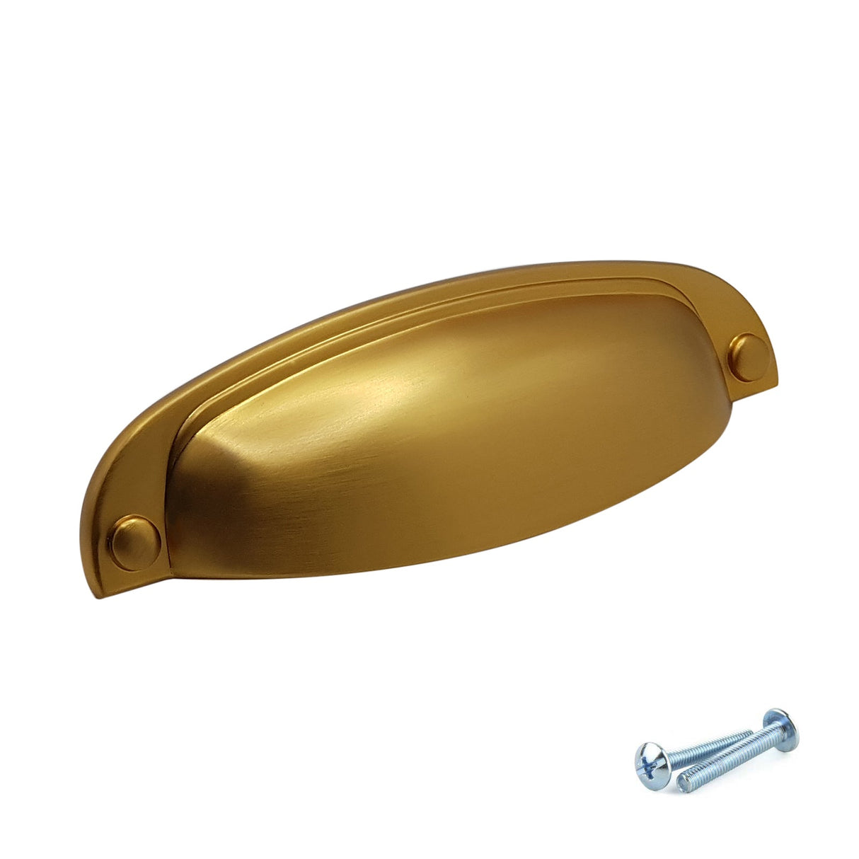 M4TEC Brushed Brass Thin Cup Handle: VD8 series - Bedrooms Plus