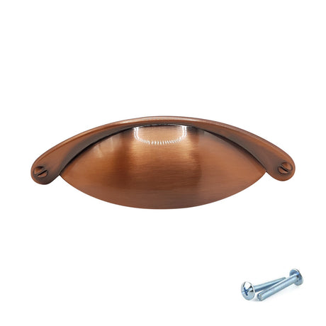 M4TEC Brushed Copper Cup Handle – Door, Drawer & Cupboard Pull (VD9 Series) - Bedrooms Plus