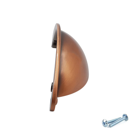 M4TEC Brushed Copper Cup Handle – Door, Drawer & Cupboard Pull (VD9 Series) - Bedrooms Plus
