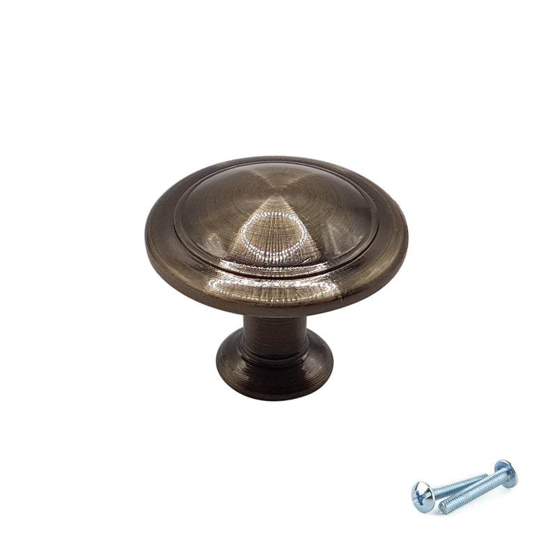 M4TEC Brushed Copper Knob Handle: VE6 series - Bedrooms Plus