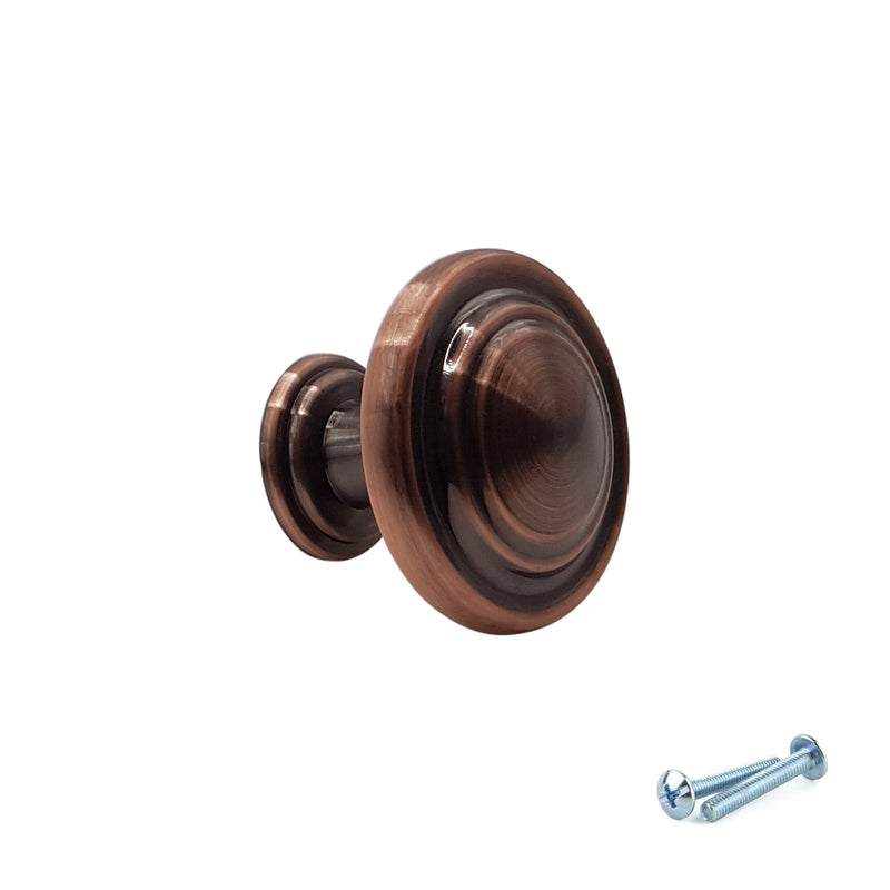 M4TEC Brushed Copper Knob Handle: VE7 series - Bedrooms Plus