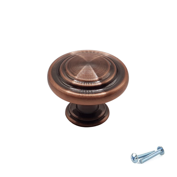 M4TEC Brushed Copper Knob Handle: VE7 series - Bedrooms Plus