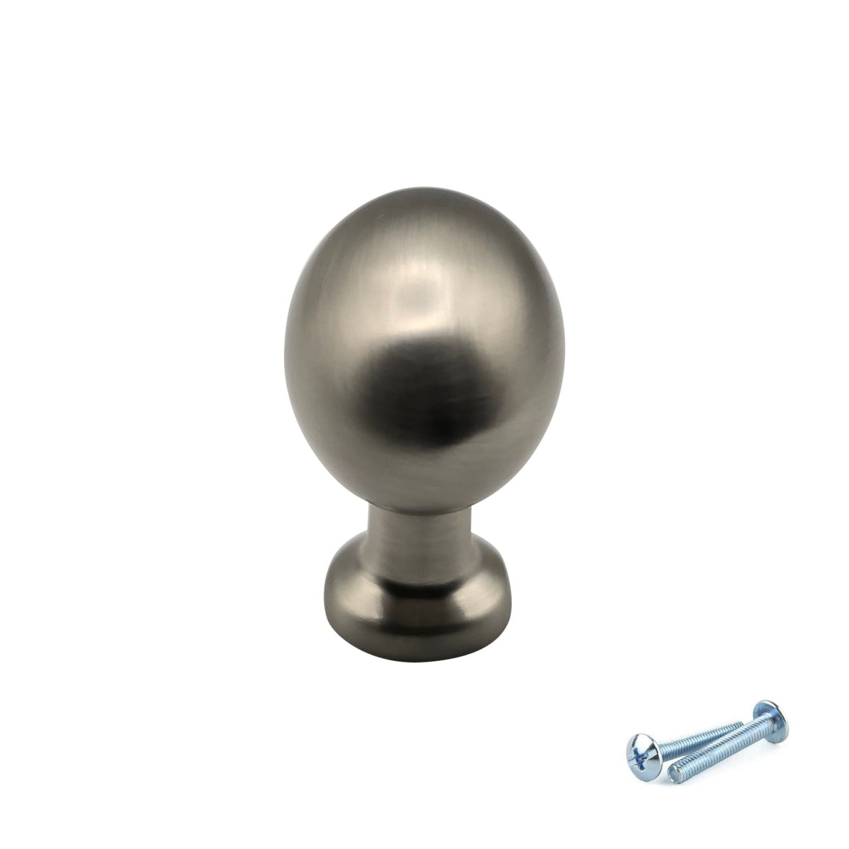M4TEC Brushed Nickel Oval Knob Handle – VG8 Series (36mm Cabinet, Drawer & Cupboard Knob) - Bedrooms Plus