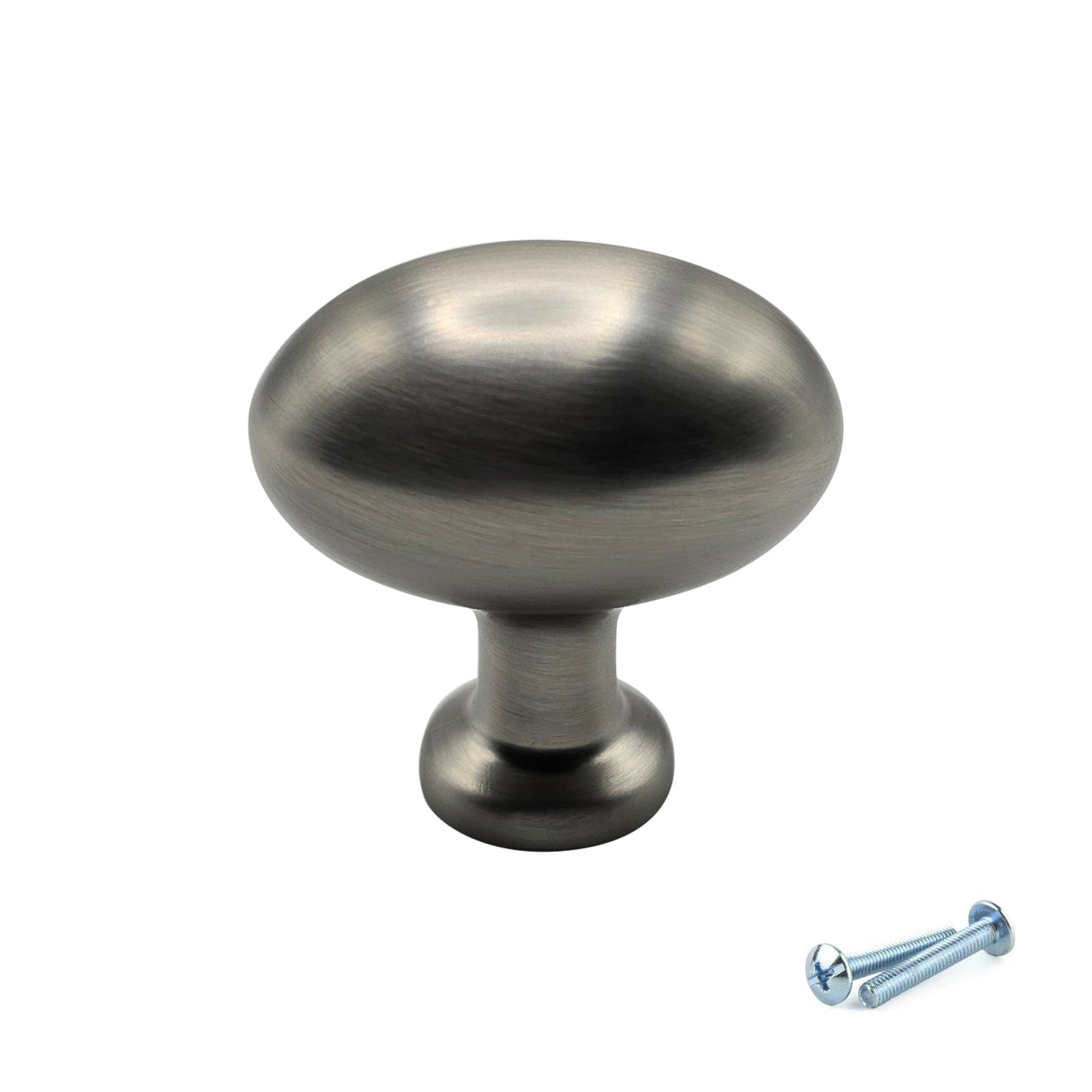 M4TEC Brushed Nickel Oval Knob Handle – VG8 Series (36mm Cabinet, Drawer & Cupboard Knob) - Bedrooms Plus