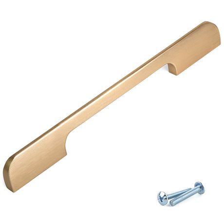 M4TEC Cabinet Pull Handle - Brushed Brass. VJ5 series: Multiple Sizes 10 Pack - Bedrooms Plus
