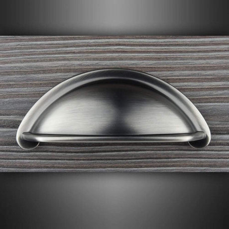 M4TEC Dalmally D7 Pewter Cup Drawer Pull Handle – Traditional Cabinet & Cupboard Shell Handle (76mm Centres) - Bedrooms Plus