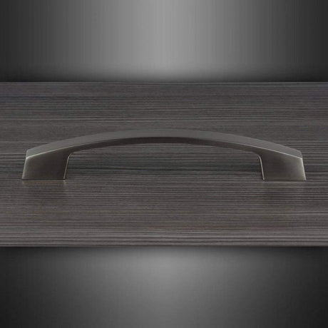 M4TEC Dunbeath E5 Brushed Nickel Bow Cupboard Handle – 160mm Hole Centres – Modern Cabinet & Drawer Pull - Bedrooms Plus