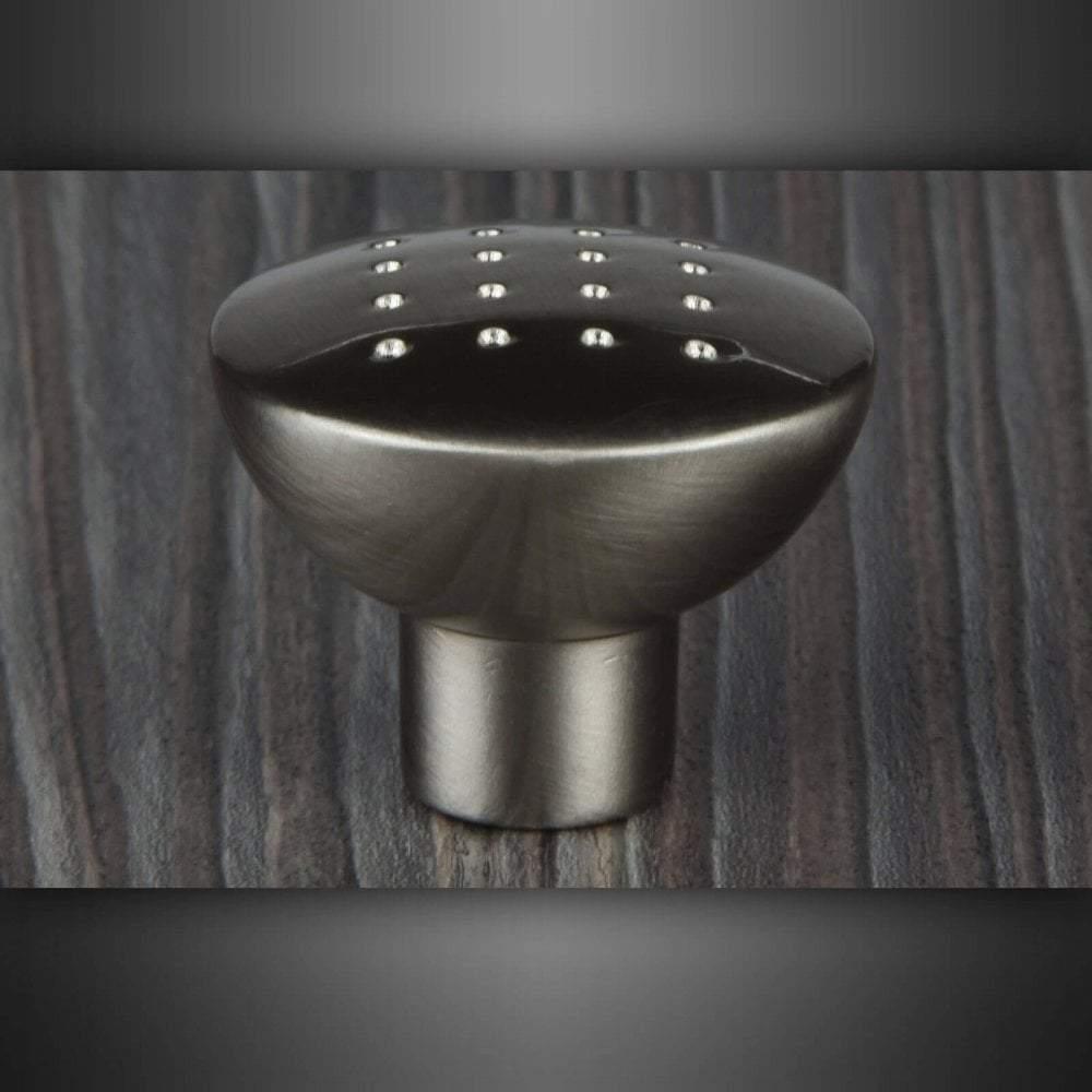 M4TEC Durness C9 Stainless Steel Cabinet Knob – 33mm Dimple - Pattern Cupboard & Drawer Handle - Bedrooms Plus