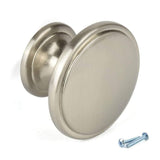 M4TEC Gillock F9 Brushed Nickel Cupboard Knob – 38mm Cabinet, Drawer & Door Handle - Bedrooms Plus