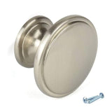 M4TEC Gillock F9 Brushed Nickel Cupboard Knob – 38mm Cabinet, Drawer & Door Handle - Bedrooms Plus