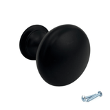 M4TEC Knob Handle Black Doors, Drawers or Cupboards VH4 Series - Bedrooms Plus