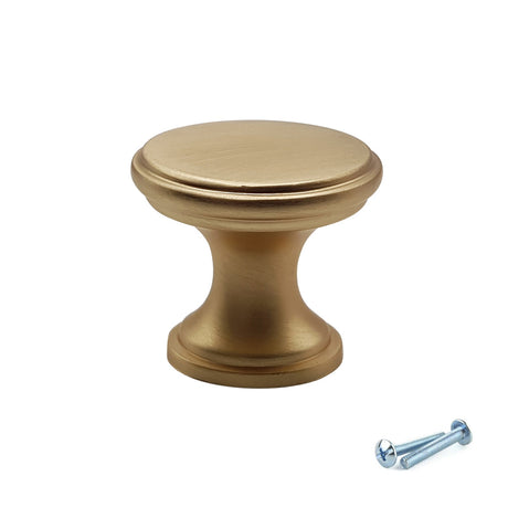 M4TEC Knob Handle Brushed Brass VG7 Series 25mm - Bedrooms Plus