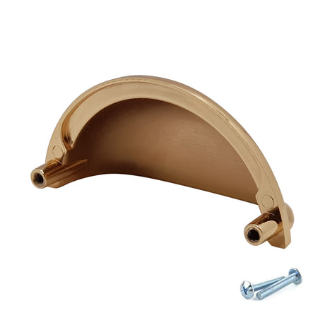 M4TEC Polished Brass Cup Handle: VD7 series - Bedrooms Plus