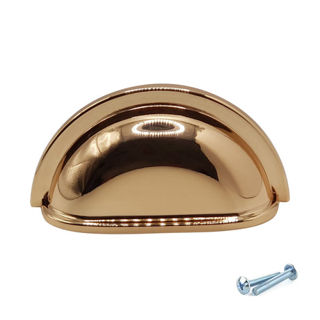 M4TEC Polished Brass Cup Handle: VD7 series - Bedrooms Plus