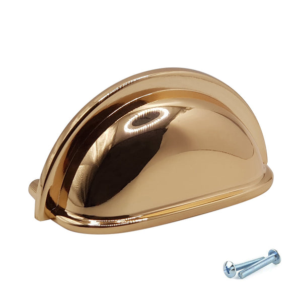 M4TEC Polished Brass Cup Handle: VD7 series - Bedrooms Plus