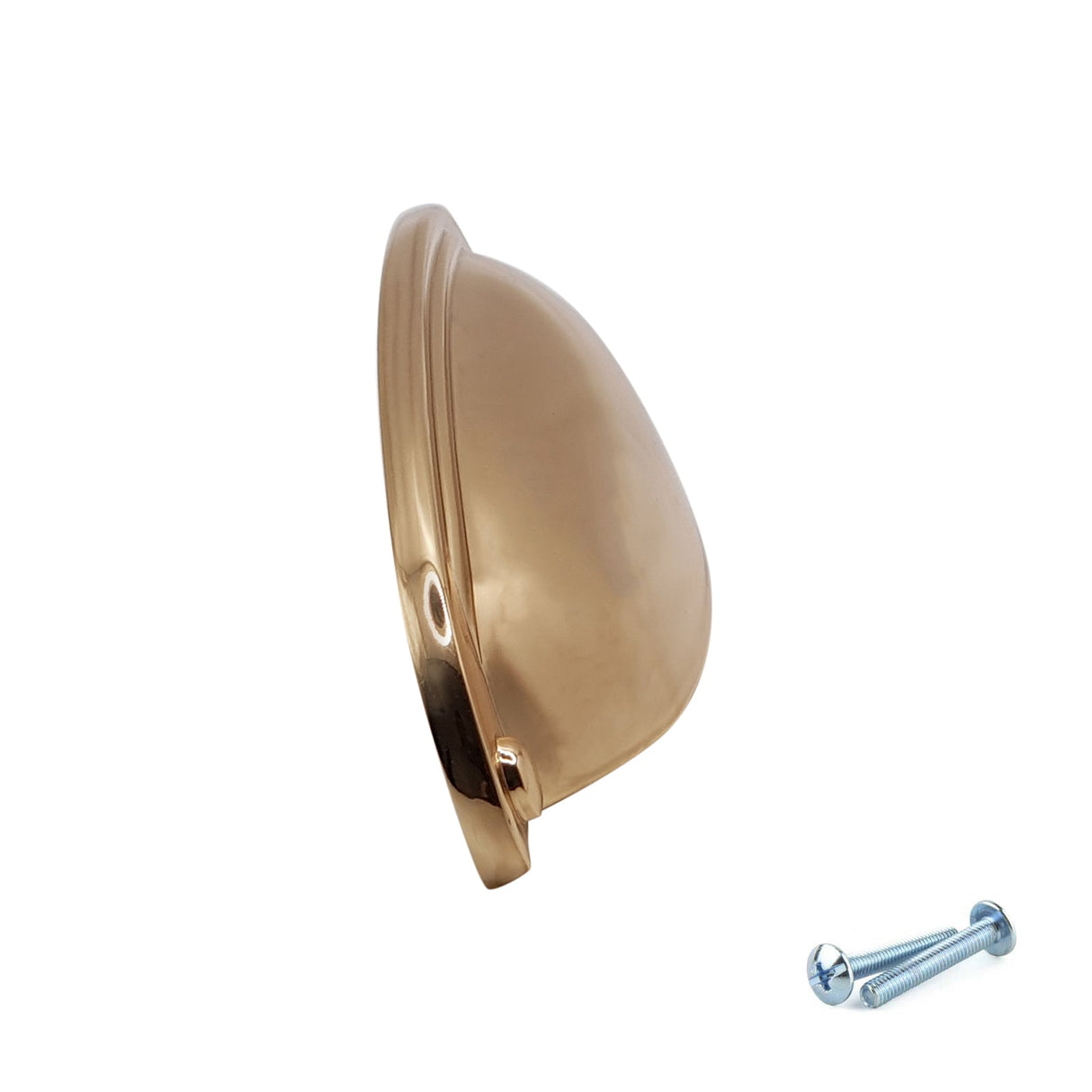 M4TEC Polished Brass Thin Cup Handle: VD8 series - Bedrooms Plus