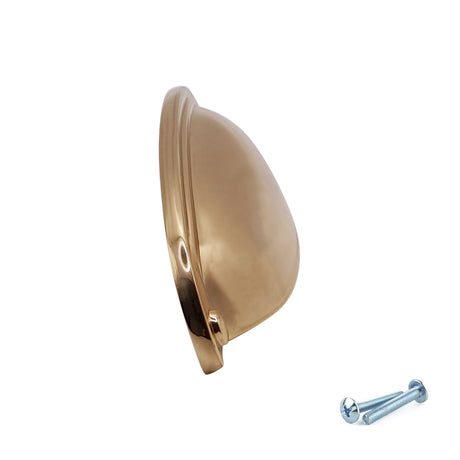 M4TEC Polished Brass Thin Cup Handle: VD8 series - Bedrooms Plus