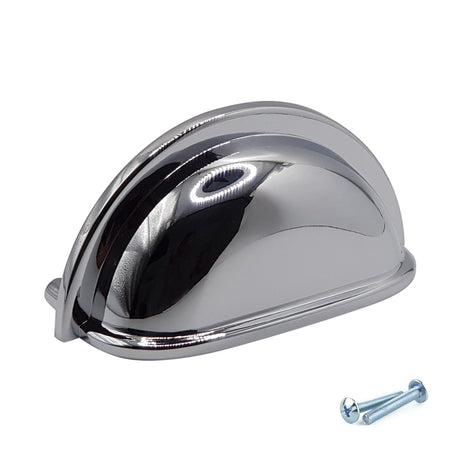 M4TEC Polished Chrome Cup Handle: VD7 series - Bedrooms Plus