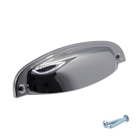 M4TEC Polished Chrome Thin Cup Handle Door, Drawer & Cupboard VD8 series - Bedrooms Plus